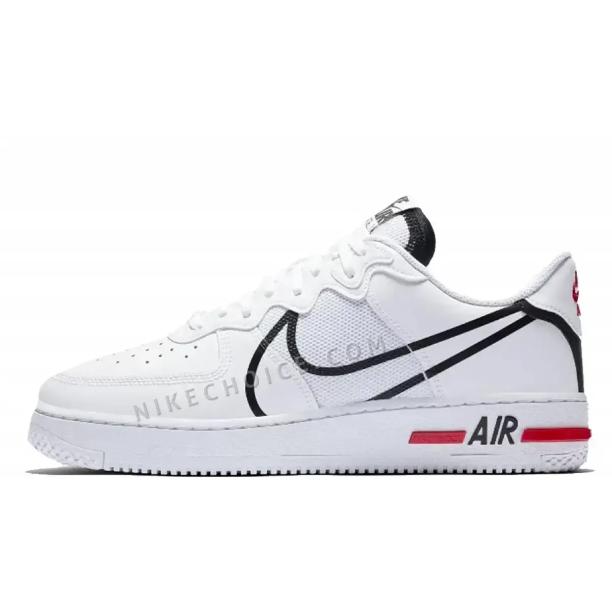 Nike Air Force 1 React White/Black/True Red #nike air force react d/ms/x